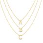 14K Mini Initials Necklace Series - ALL LETTERS
