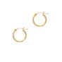 14K Gold 2x15mm Hoops