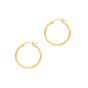 14K Gold 2mm Diamond Cut Hoop Earring