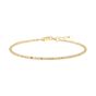 14K Gold Tri-Color Diamond Cut Bead Bracelet