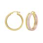 14K Trinity Tube Hoops