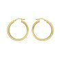 14K Trinity Tube Hoops