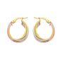 14K Trinity Woven Hoops