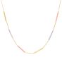 10K Tri-color Bar Station Necklace
