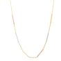 10K Tri-color Bar Station Necklace