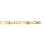 14K Yellow & White Gold Railroad Link Chain with Lobster Clasp