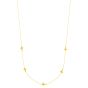 14K Gold Cross Station Necklace