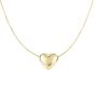 14K Gold Puffed Heart Necklace