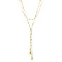 14K Gold Double Tear Drop Multi-Strand Necklace