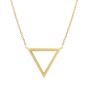 14K Gold Triangle Necklace