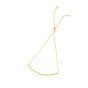 14K Gold Curved Bar Friendship Bracelet