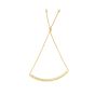 14K Gold Curved Bar Friendship Bracelet