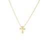 14K Gold Mini Cross Necklace