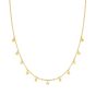 14K Gold Circle Dangle Choker