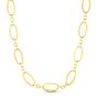 14K Gold Polished Three Plus One Oval Link Chain