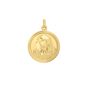 14K Gold Religious Virgin Mary Pendant