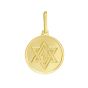 14K Star of David Medallion Charm