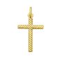 14K Cable Cross Pendant