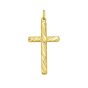 14K Swirl Cross Pendant