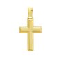 14K Beveled Cross Pendant