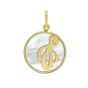 14K Gold MOP Octopus Charm