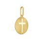 14K Radiant Cross Medallion Charm