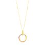 14K Gold Interlocking Rings Necklace