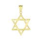 14K Gold Polished & Diamond Cut Star of David