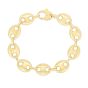 14K Gold 12mm Puffed Mariner Link Chain