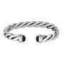 Men's Silver Onyx Cable Bracelet