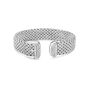 Silver & Diamond Popcorn Cuff Buckle Bangle