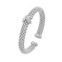 Silver Diamond Puffy X Cuff