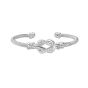Silver & Diamond Cable Knot Bangle