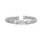 Silver & Diamond Prosecco Deco Feather Bangle