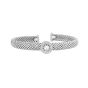 Silver & Diamond Prosecco Deco Pearl Bangle