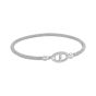 Silver & Diamond Prosecco Anchor Bangle
