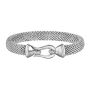 Sterling Silver Medium Prosecco Horsebit Diamond Bracelet