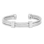 Sterling Silver Triple Strand Cable Men's Cuff