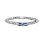 Silver Blue Sapphire Palmier X Bracelet