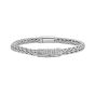 Silver White Sapphire Palmier X Bracelet