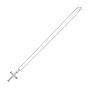 Silver Men's Woven Cross Necklace