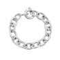 Silver Cable & Polished Link Bracelet