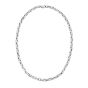 Silver Textured Rectangle Link Necklace