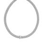 Silver Diamond Puffy X Necklace
