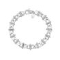 Silver Wrapped Rope Link Bracelet