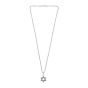 Silver & Black Spinel Men's Star of David Necklace