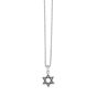 Silver & Black Spinel Men's Star of David Necklace