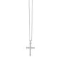 Silver Men's Diamond Twisted Cross Necklace