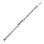 Silver & Black Spinel Men's ID Box Link Bracelet