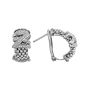Sterling Silver Prosecco Diamond Tally Half-Moon Earrings